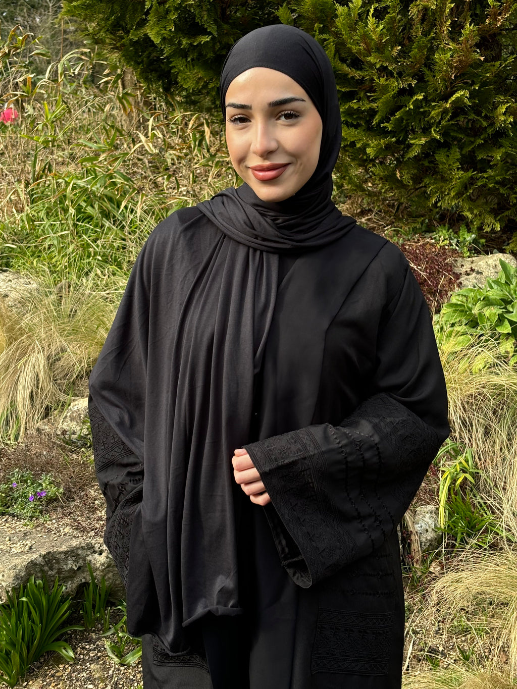 Embroidered 4 Piece Abaya