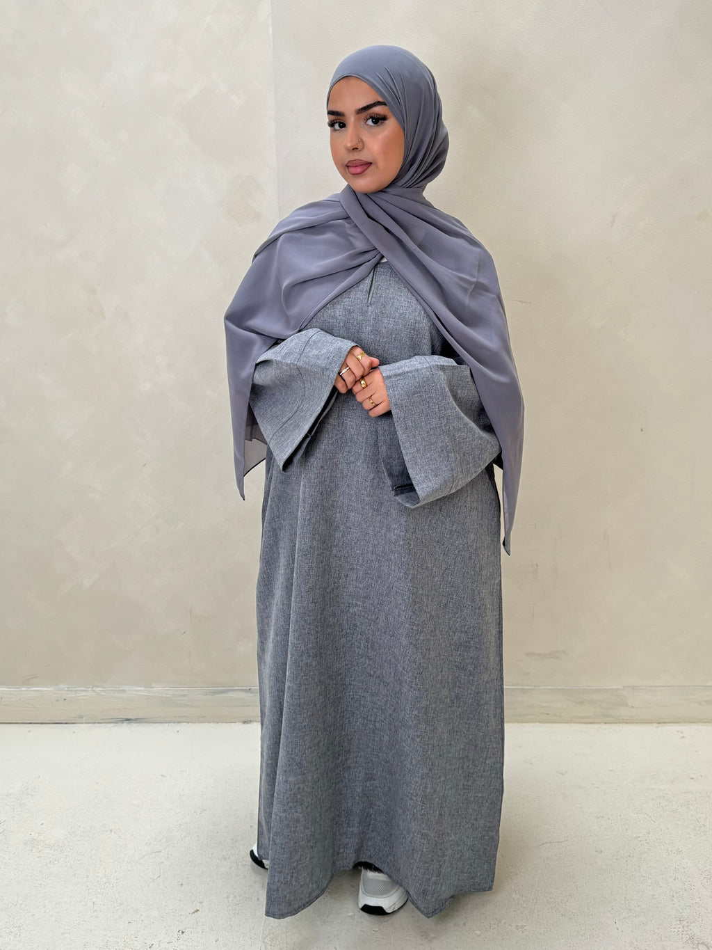 Premium Linen Abaya Set with Pockets