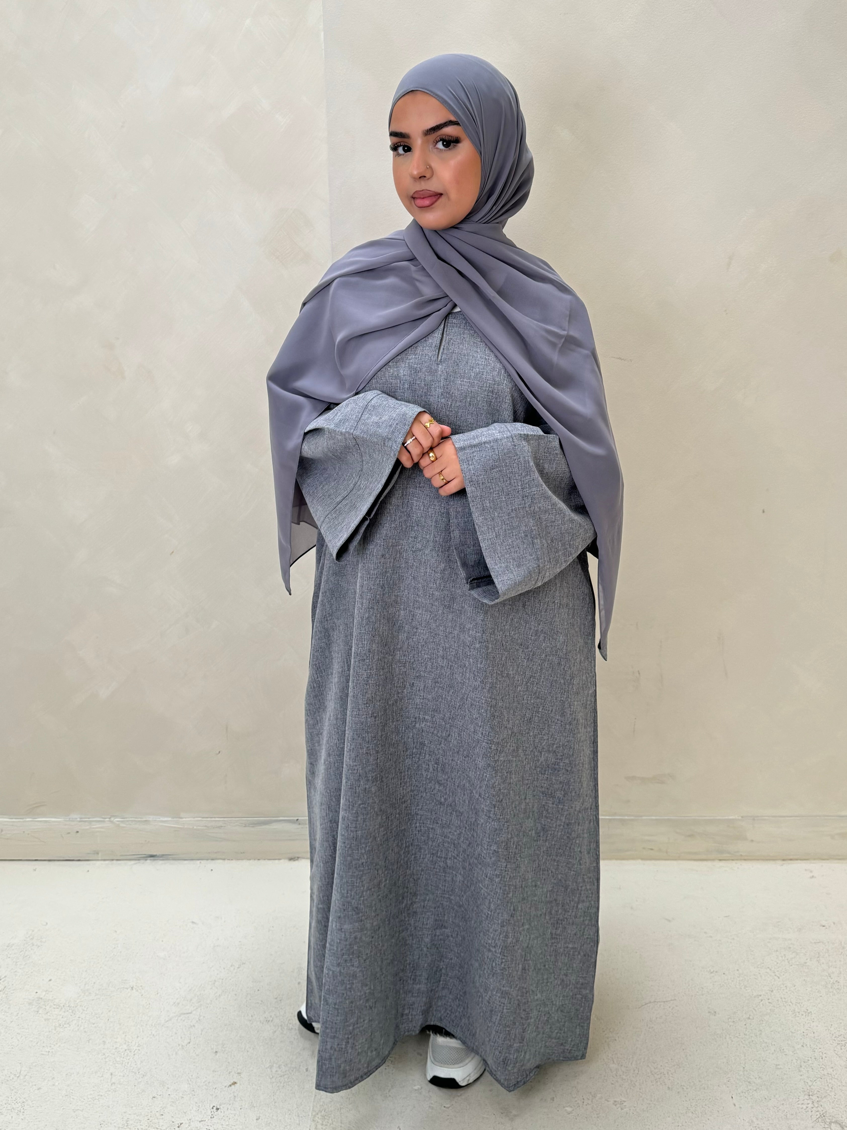 Premium Linen Abaya Set with Pockets