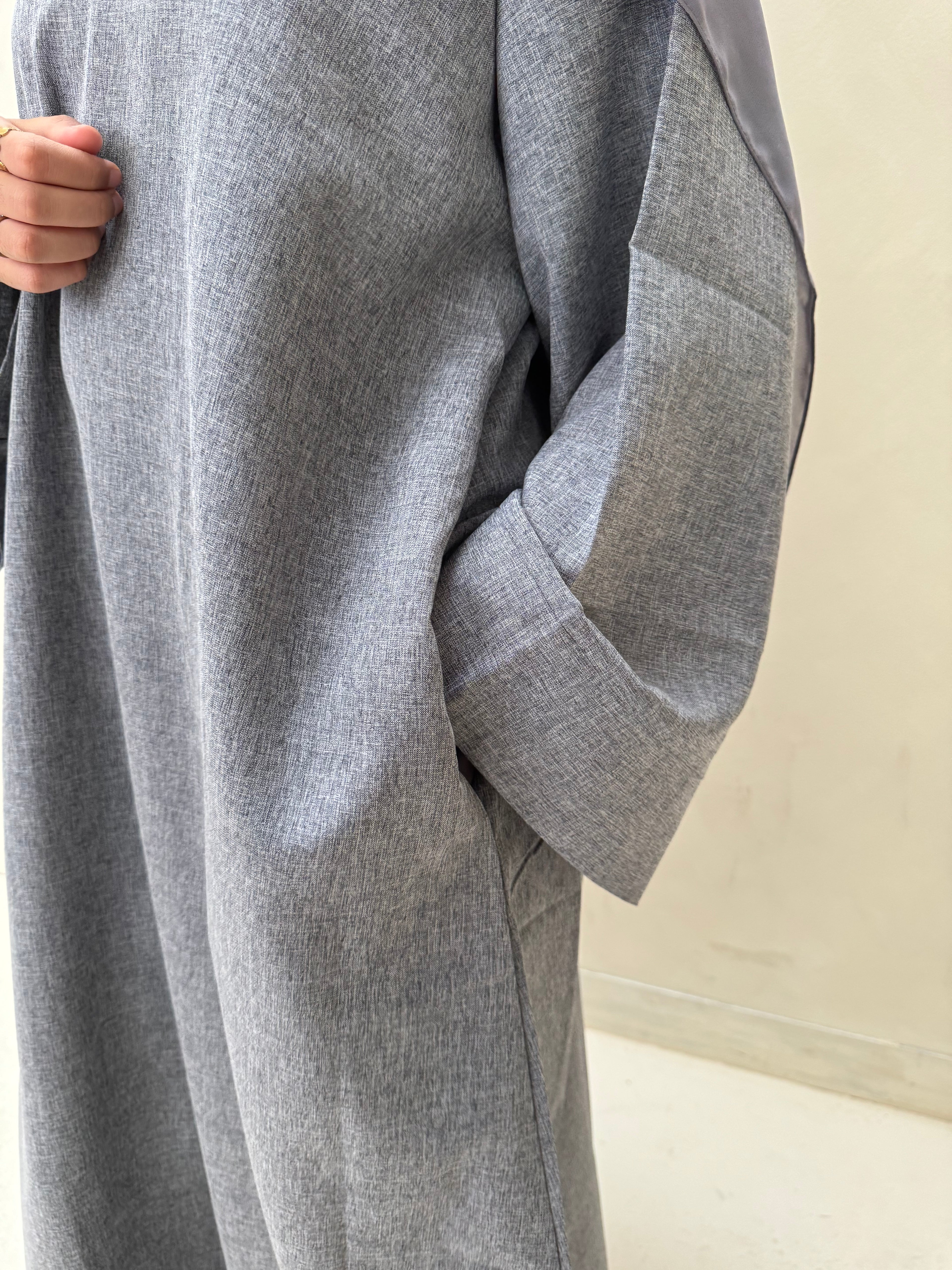Premium Linen Abaya Set with Pockets
