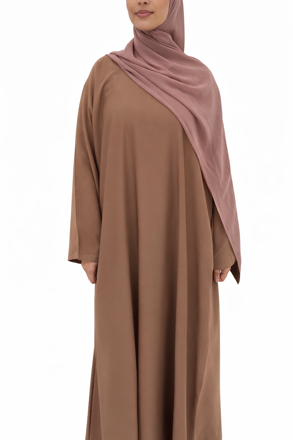 Brown Pocket Closed Abaya Set