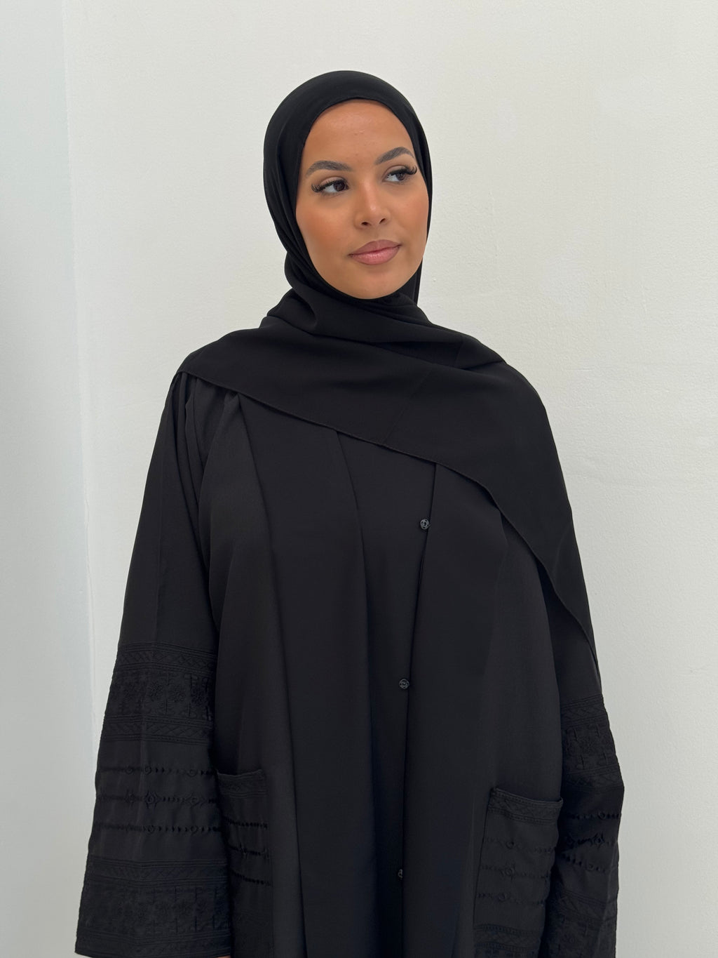 Embroidered 4 Piece Abaya