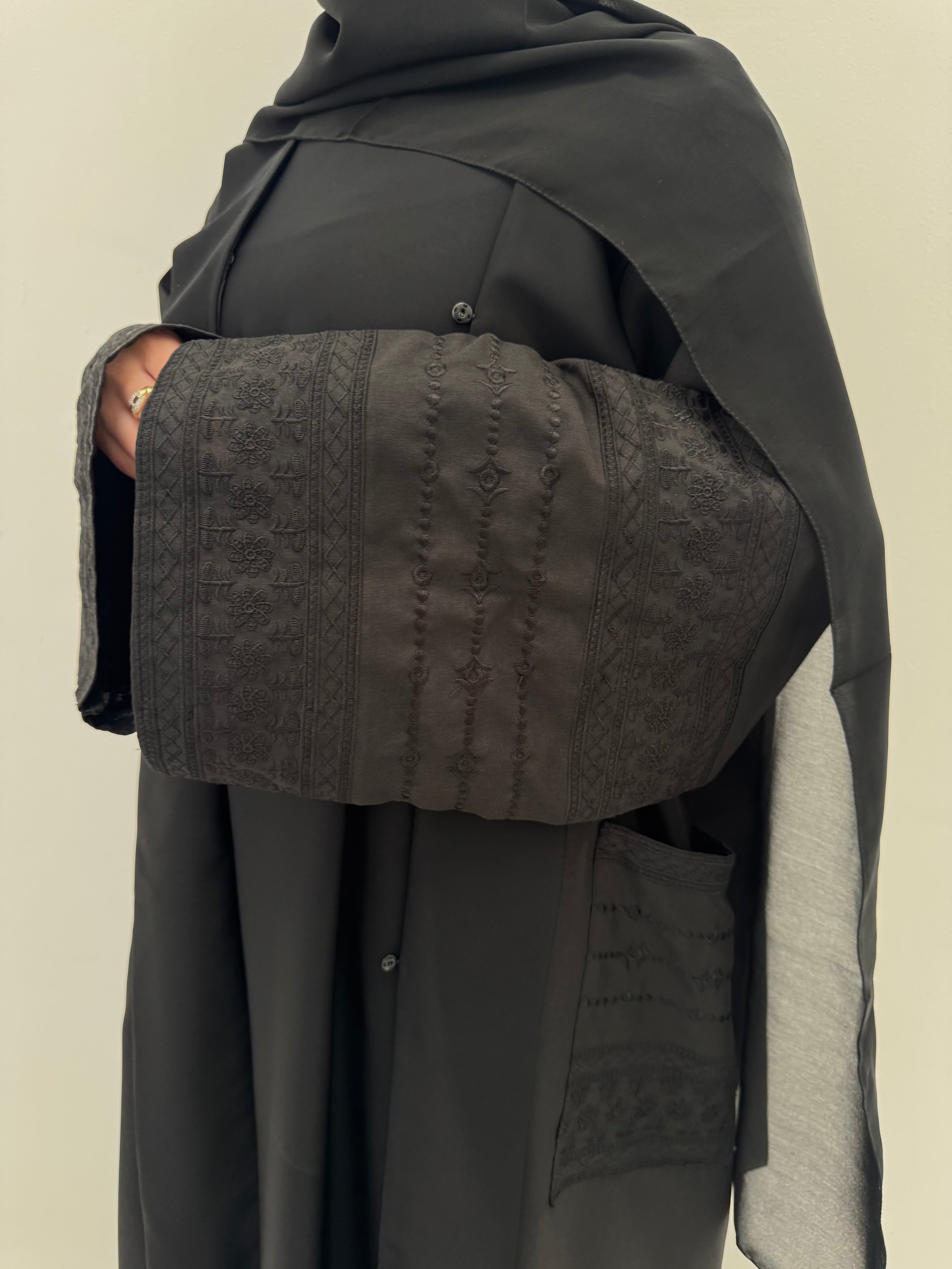 Embroidered 4 Piece Abaya