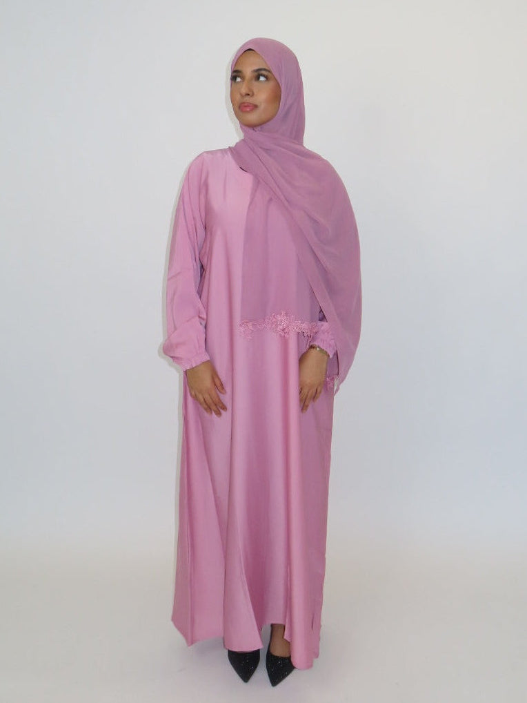 BLUSH PINK ABAYA DRESS