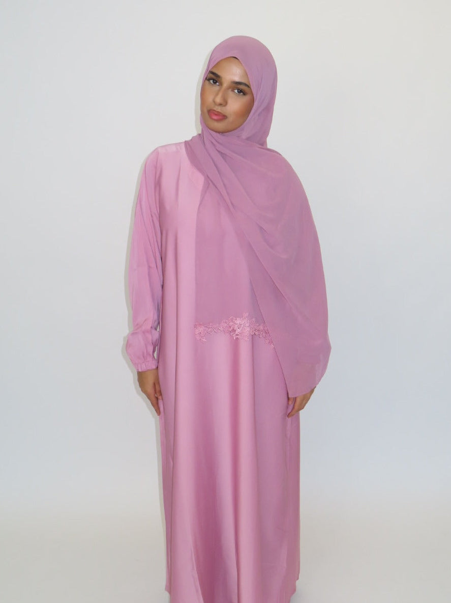 BLUSH PINK ABAYA DRESS